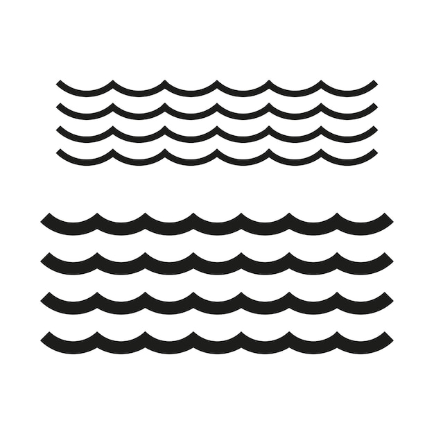 Waves icon. Wave pattern. Vector illustration. Stock image. EPS 10.