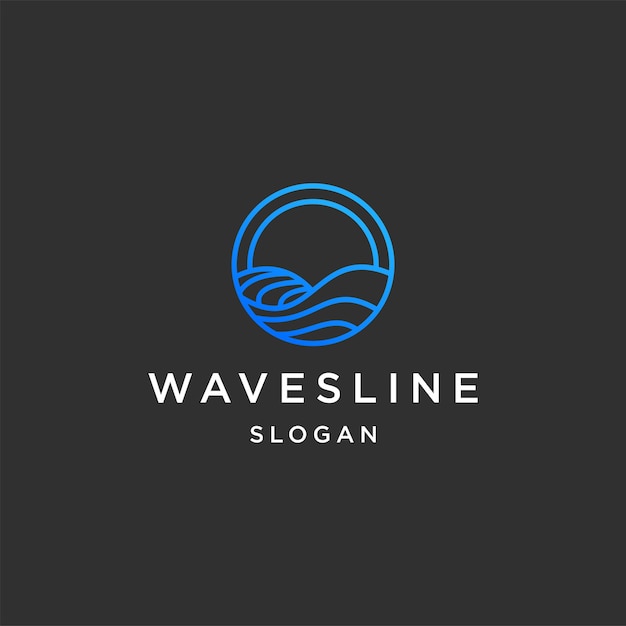 Waves logo icon design template