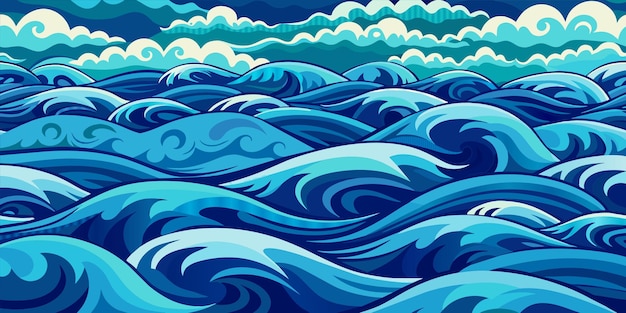 waves in the ocean original painting by person