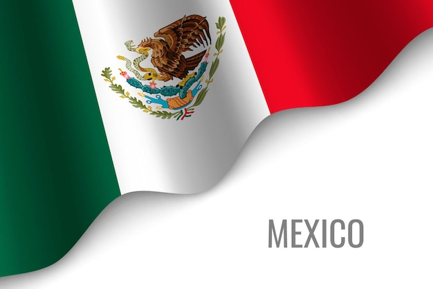 Waving flag of mexico