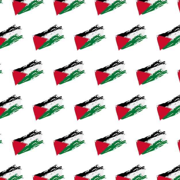 waving flag of palestine pattern icon vector illustration set