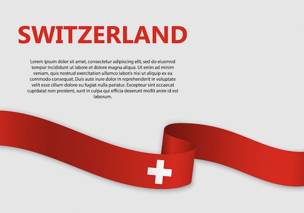 Waving Flag of Switzerland banner