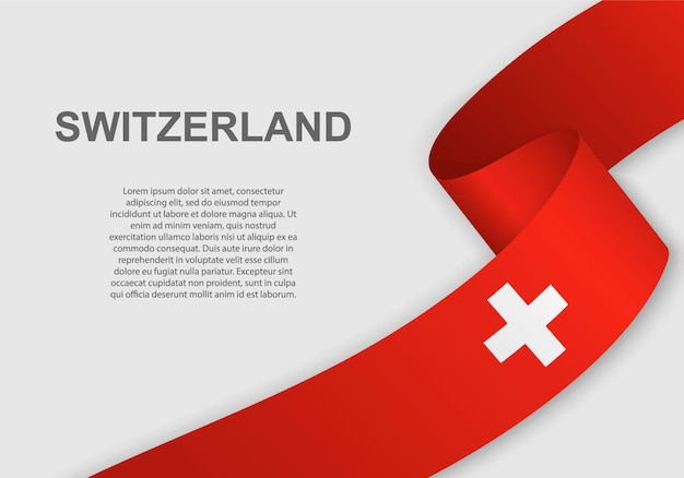 Waving flag of Switzerland.