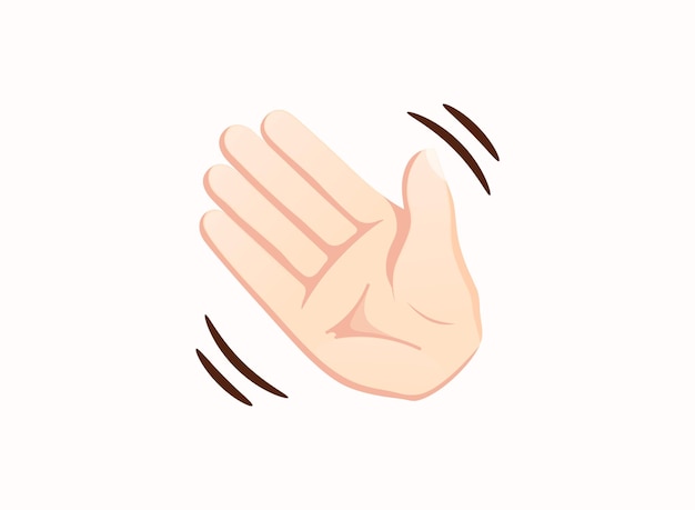 Waving Hand icon. Hand gesture emoji vector illustration.