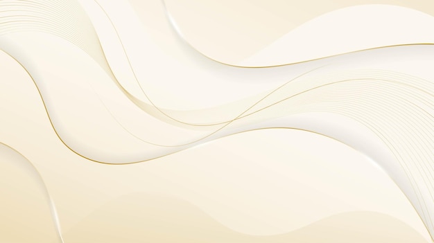 Waving lines in gold background with luxury concept design for banner template design