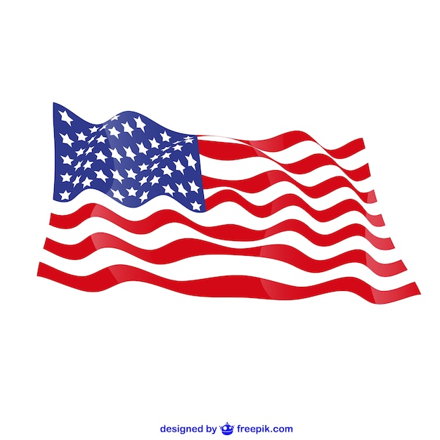 Waving United States of America flag