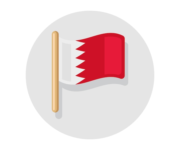 Waving vector Bahrain flag