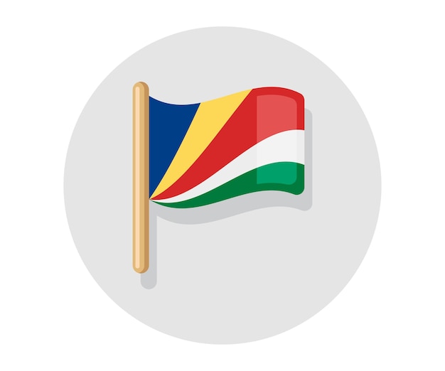 Waving vector Flag of Seychelles