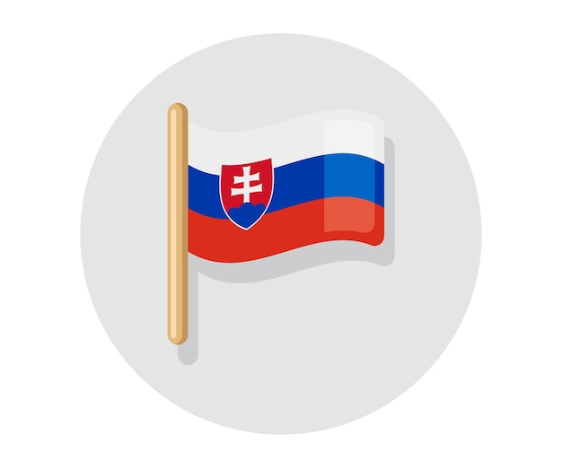 Waving vector Flag of Slovakia