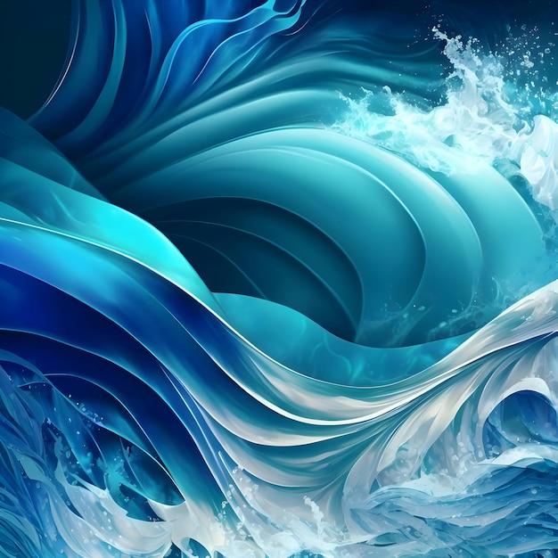 Wavy blue lines as abstract background wallpaper