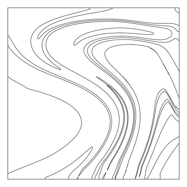 Vector wavy line art black vector lines