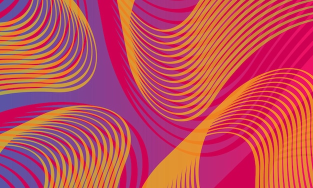 Wavy line design with bright gradation