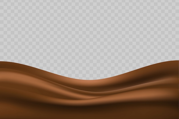 Wavy liquid chocolate background