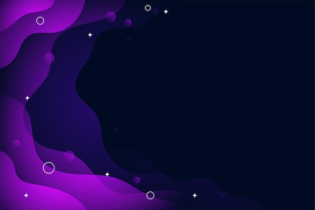 Wavy space background with stars