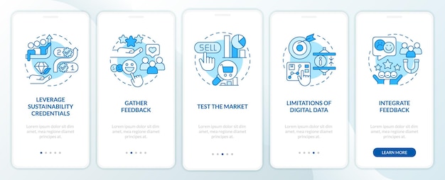 Ways to sustain your brand blue onboarding mobile app screen