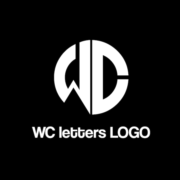 WC letters vector logo design