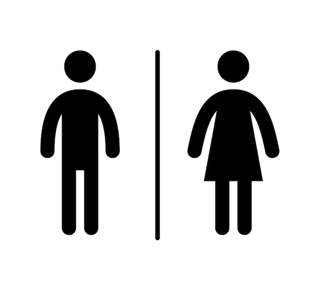 Wc toilet pictogram icon Woman man pictogram figure toilet restroom washroom wc icon Boy girl symbol restroom door sticker