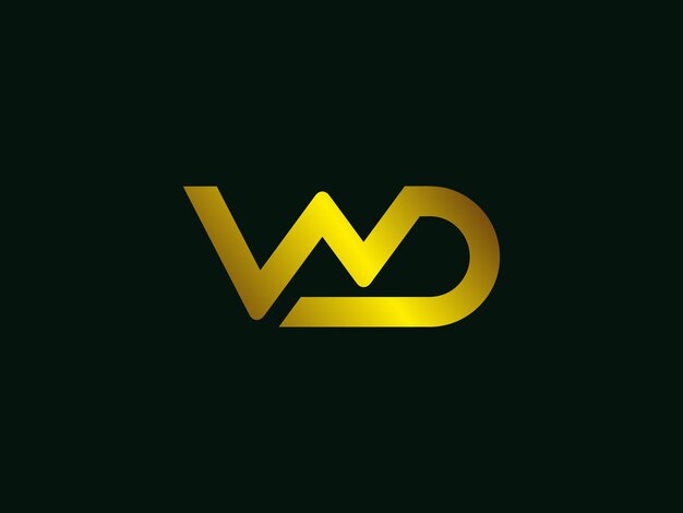 Vector wd logo design new identity