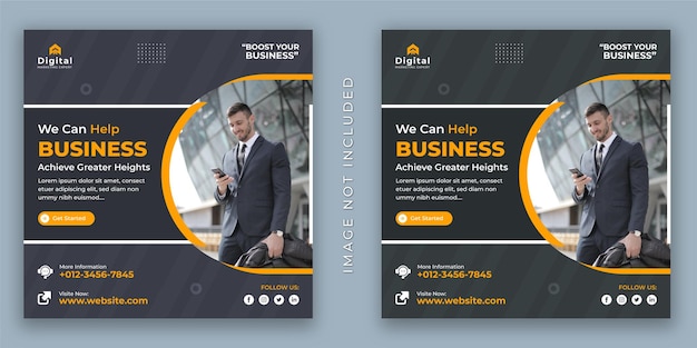 We are Business agency and corporate business flyer social media instagram post banner template