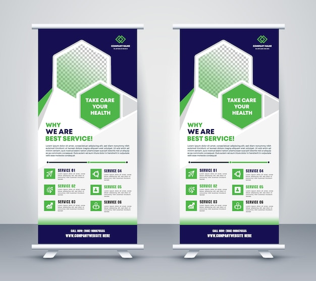 We are Creative Marketing Agency Corporate business roll up banner design vector template