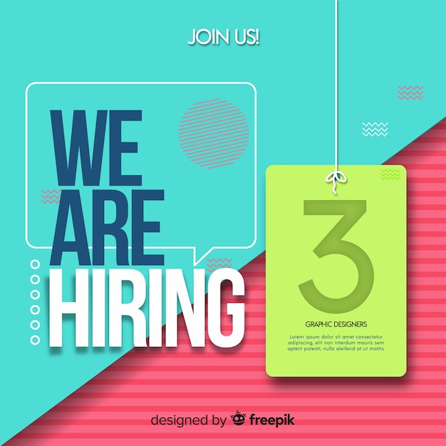 We are hiring background concept