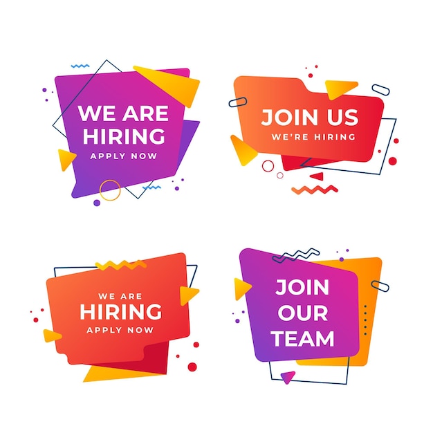 We are hiring banners concept