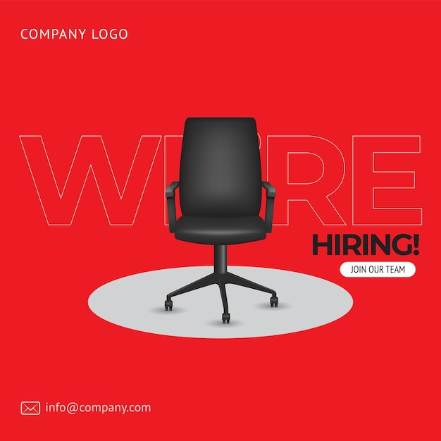 we'are hiring  instagram social media post template