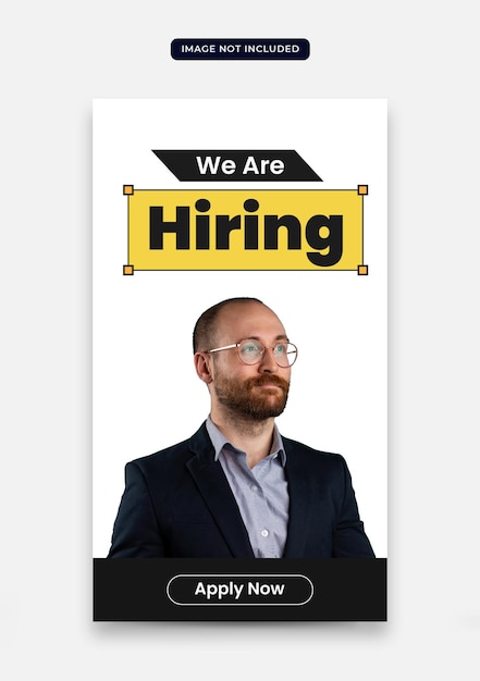 We are hiring job vacancy instagram stories banner template