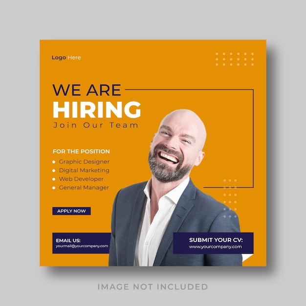 We are hiring join our team banner template