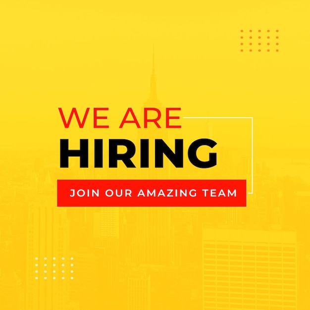 We are hiring join our team banner template