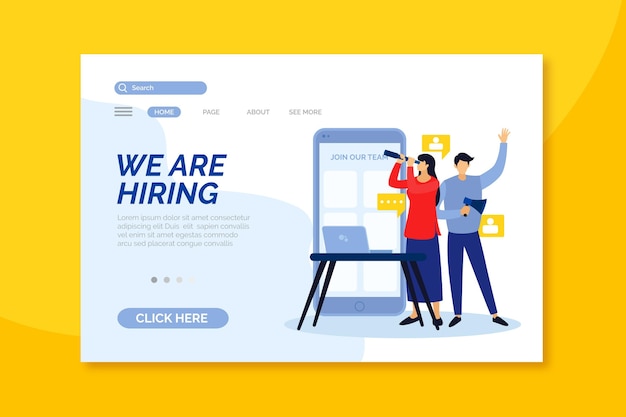 We are hiring landing page design