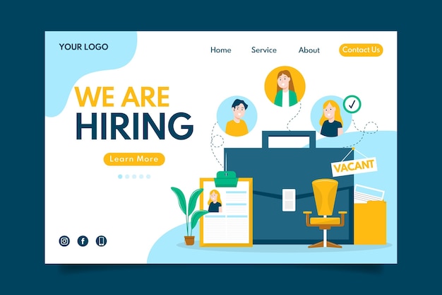 We are hiring landing page template