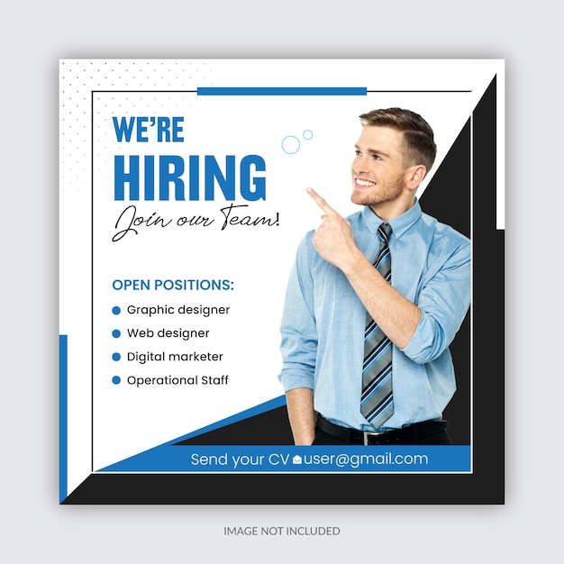 We are hiring post design template editable files