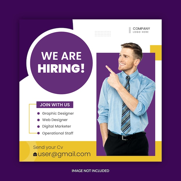 We are hiring post design template