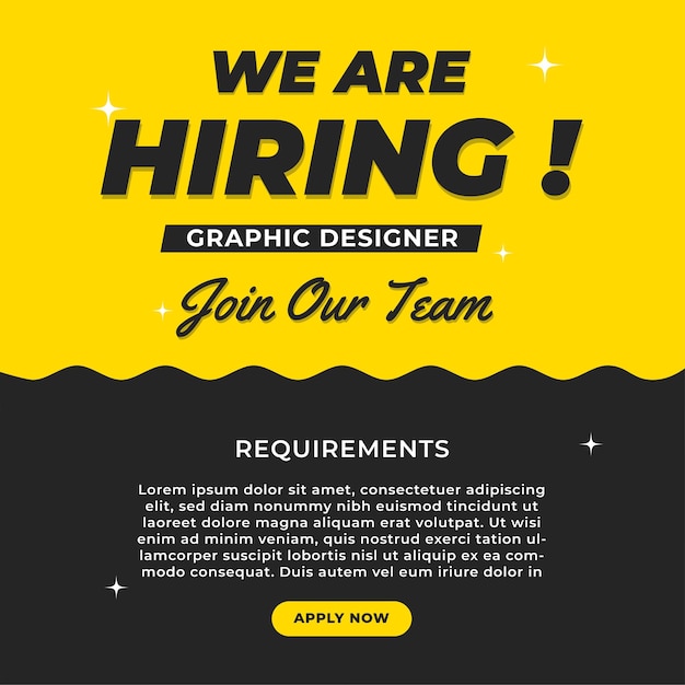 We are hiring post feed design Premium Psd