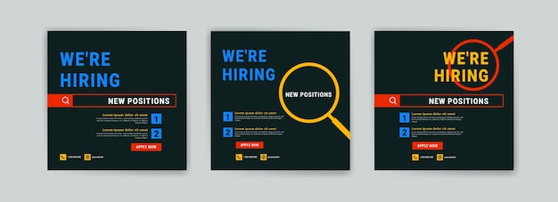 We are hiring social media post flyer template design