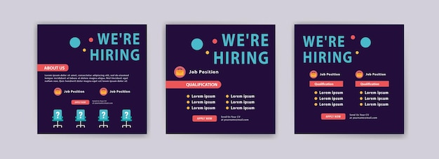 We are hiring social media post flyer template design