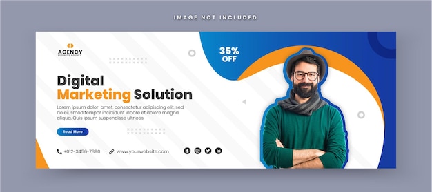 We are marketing agency and corporate business solution facebook cover social media post banner