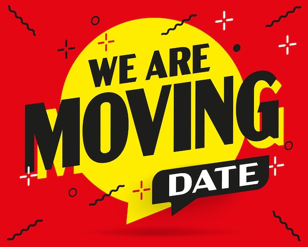 We are moving info banner design template