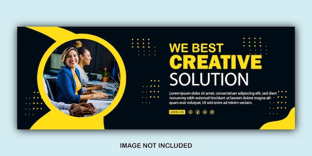 We best creative solution business social media post cover design template Facebook cover banner