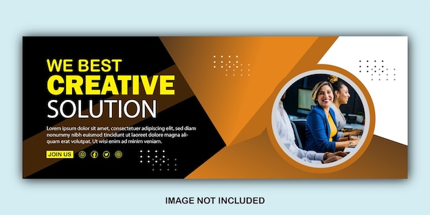 We best creative solution business social media post cover design template Facebook cover banner