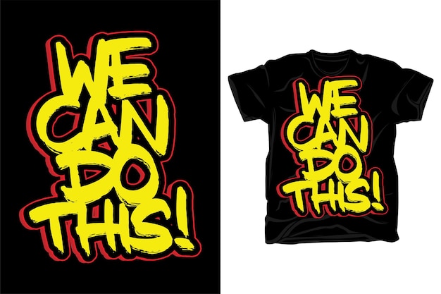 We can do this hand drawn brush style typography t shirt design