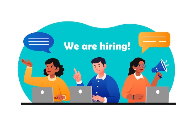 We hiring or job recruitment concept