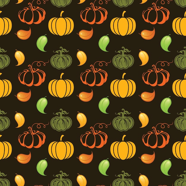 Vector we love pumpkins seamless vector pattern design