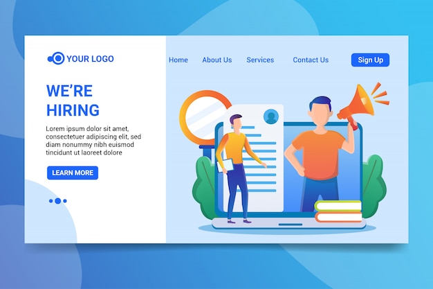 WE'RE HIRING landing page