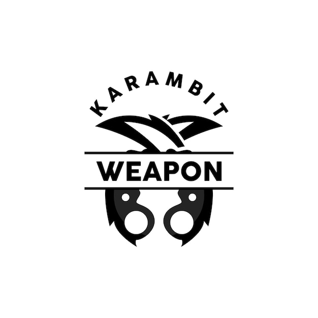 Weapon Logo Traditional Weapon Karambit Vector Ninja Fighting Tool Simple Design Symbol Icon Illustration