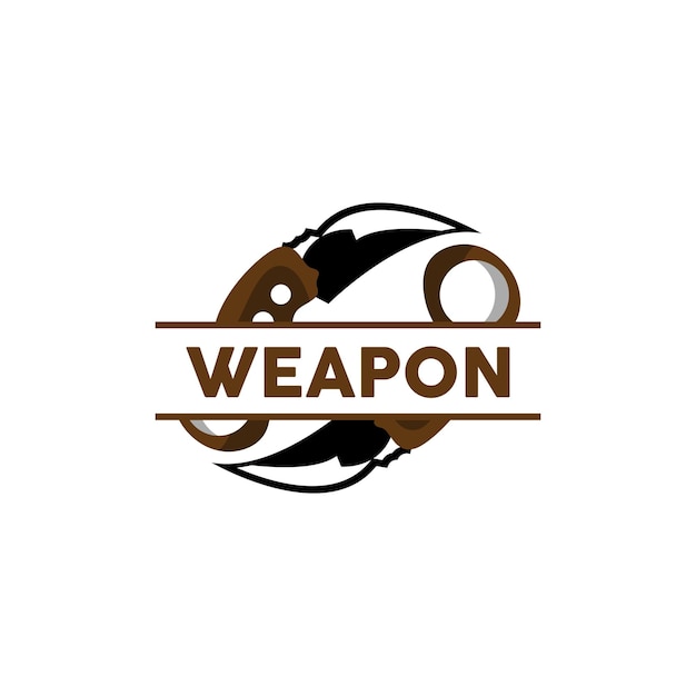 Weapon Logo Traditional Weapon Karambit Vector Ninja Fighting Tool Simple Design Symbol Icon Illustration