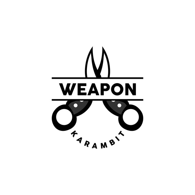 Weapon Logo Traditional Weapon Karambit Vector Ninja Fighting Tool Simple Design Symbol Icon Illustration