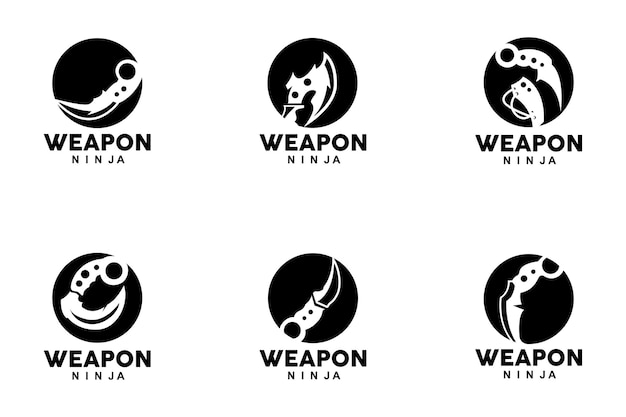 Weapon Logo Traditional Weapon Karambit Vector Ninja Fighting Tool Simple Design Symbol Icon Illustration