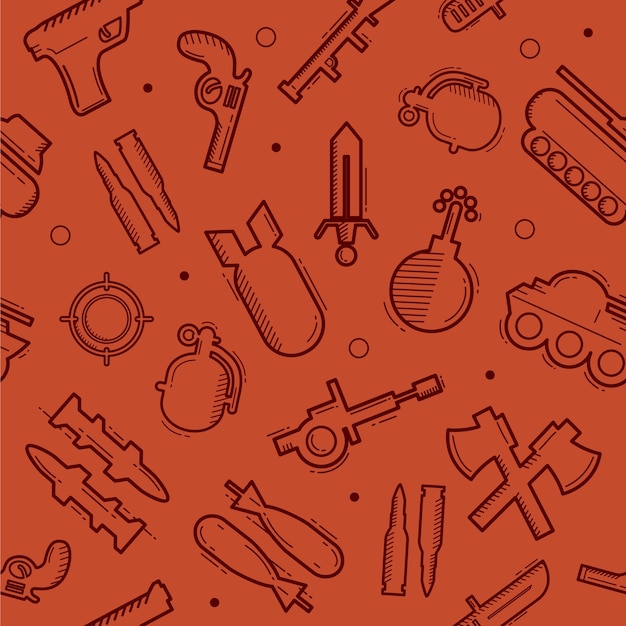 Weapon seamless pattern template